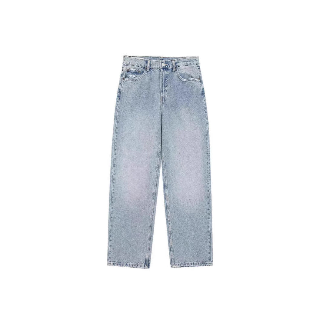 Ripped Straight Leg Jeans