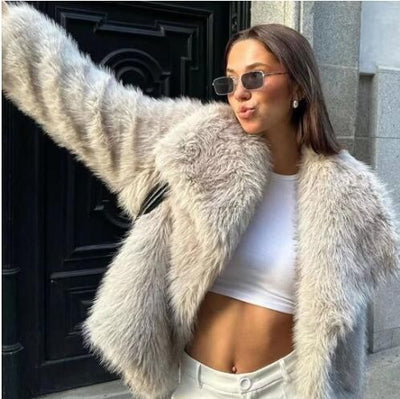 Luxe Fur Cropped Jacket