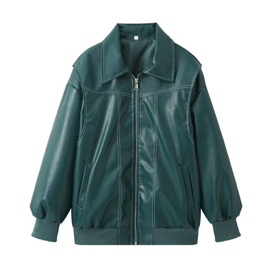 Iconic Leather Bomber Jacket