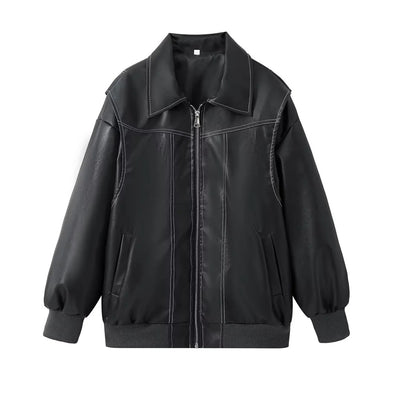 Iconic Leather Bomber Jacket