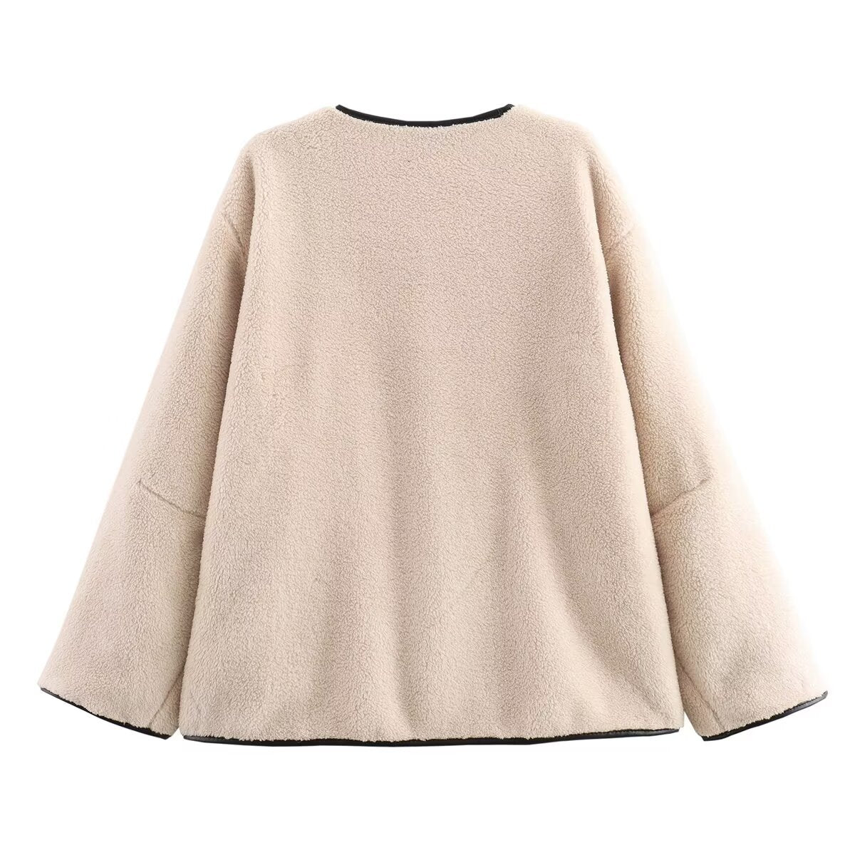 Embellished Faux Fur Coat