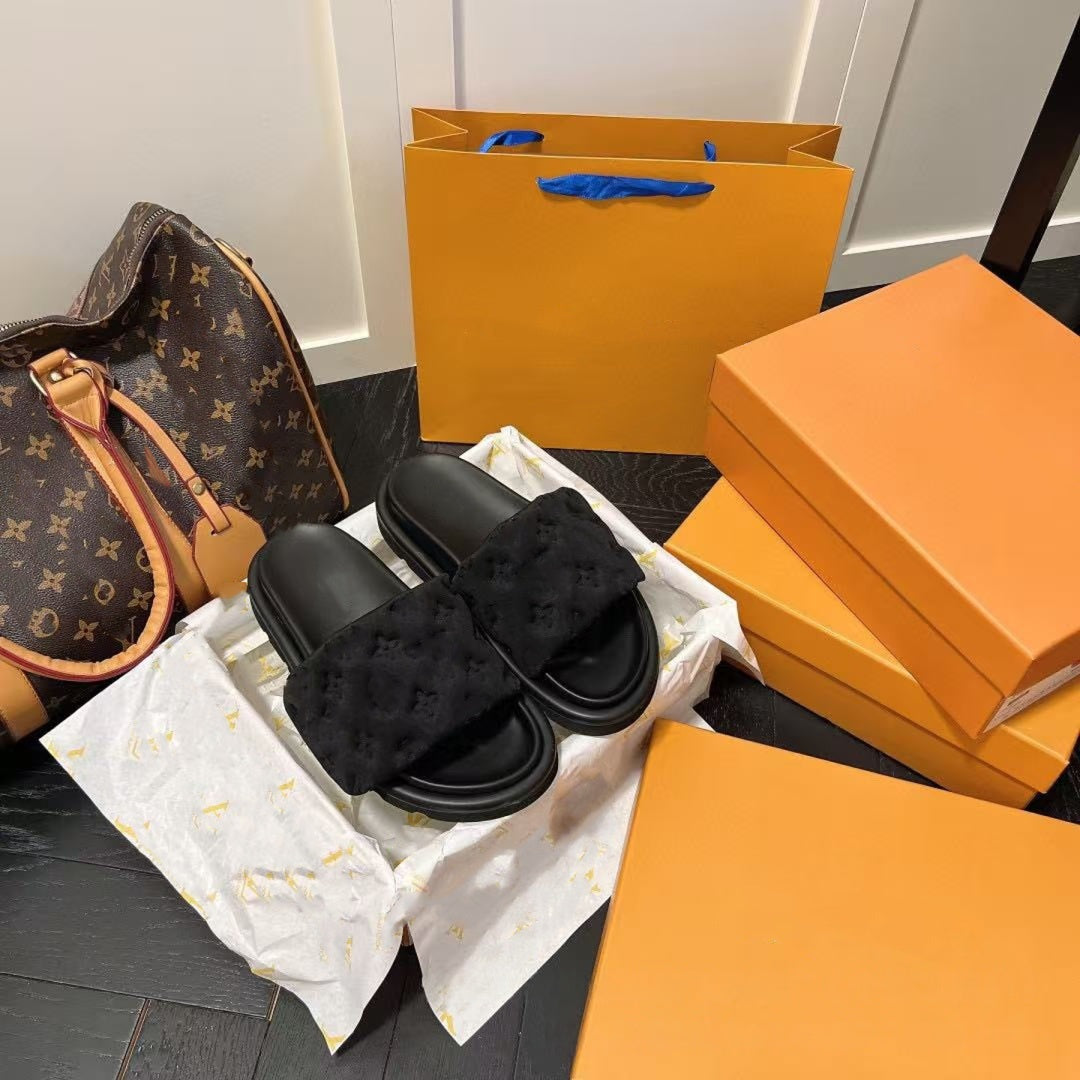 LV Monogram Slides
