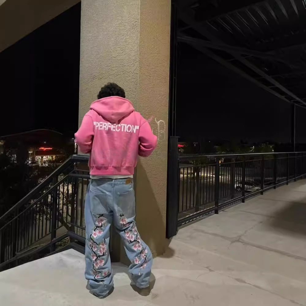 Sakura Embroidered Pants