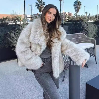 Luxe Fur Cropped Jacket